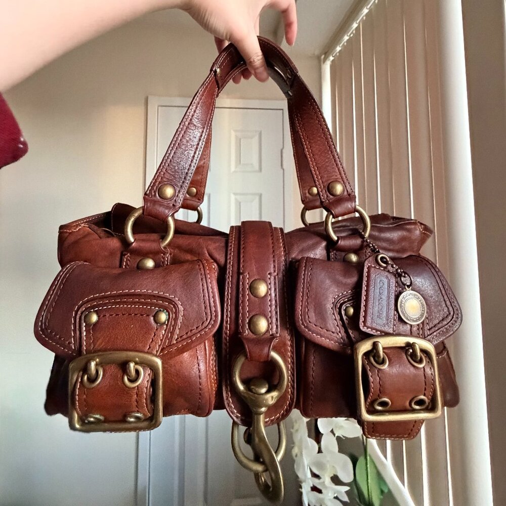 SOLD!! Coach 65th Anniversary Mandy Vintage WhiskeyBrown Leather Bag 10330